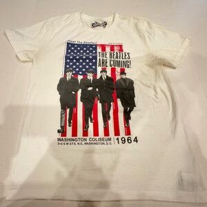 The Beatles White Tee with Classic Graphic Small